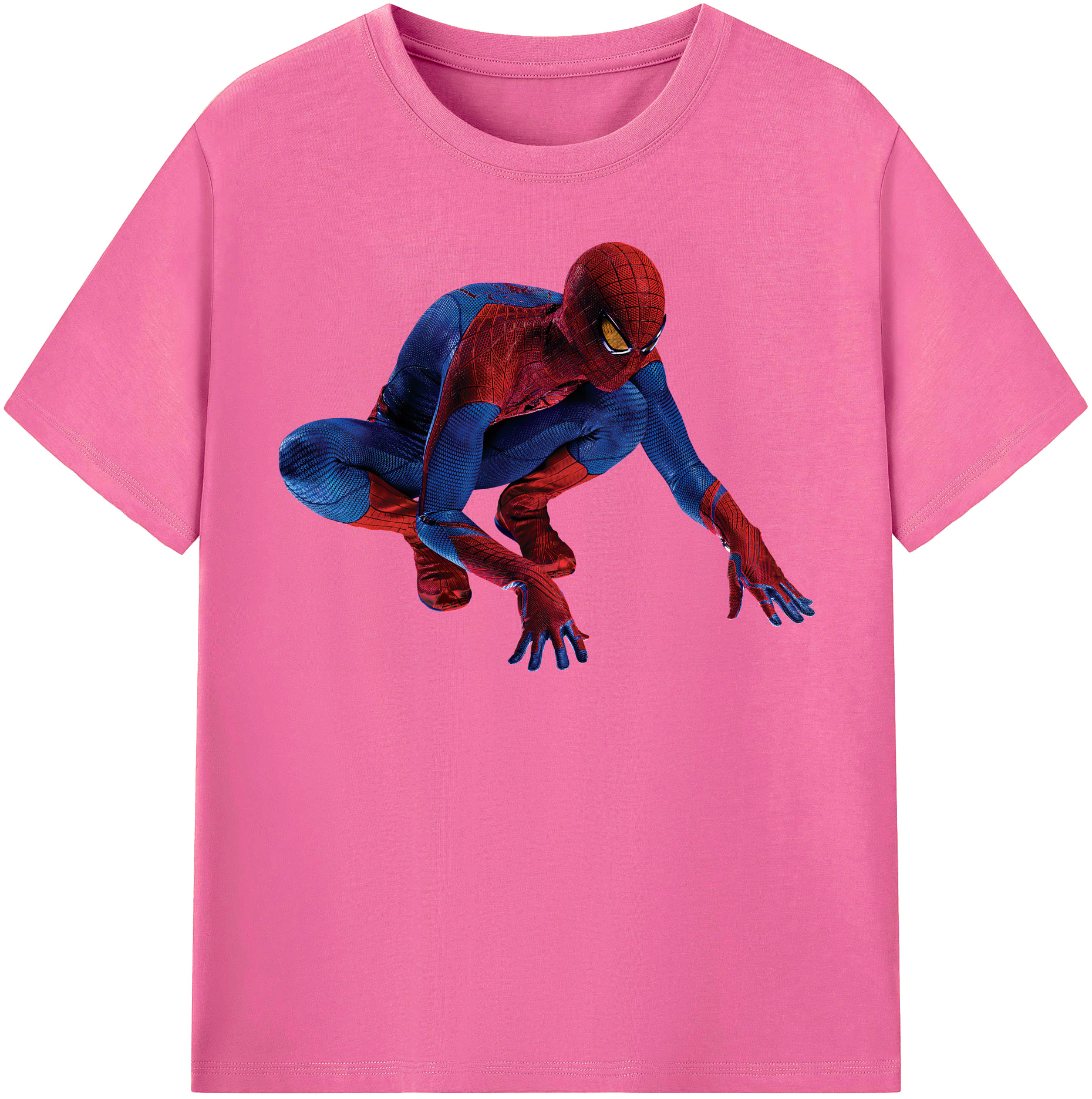 （画像用） Spider Man スパイダーマン レディースカジュアルプリントTシャツ（綿100％）